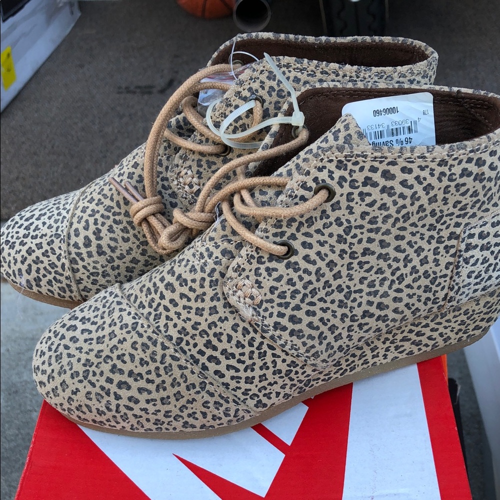 Toms Kids Leopard Print Boots
